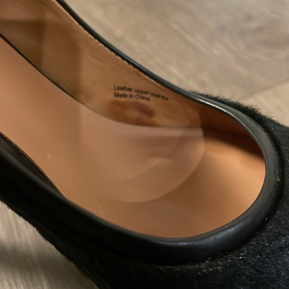 L.A.M.B Black Dyed Calf Hair Nikko Platform Heels Sz 6 - Picture 10 of 16